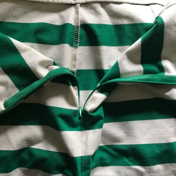 Green and White Striped Cremieux Stretch Skirt - Picture 5 of 5